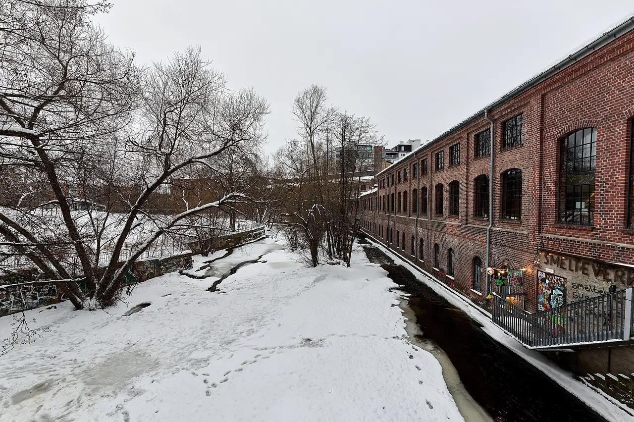 Vulkan og Akerselva i Oslo
